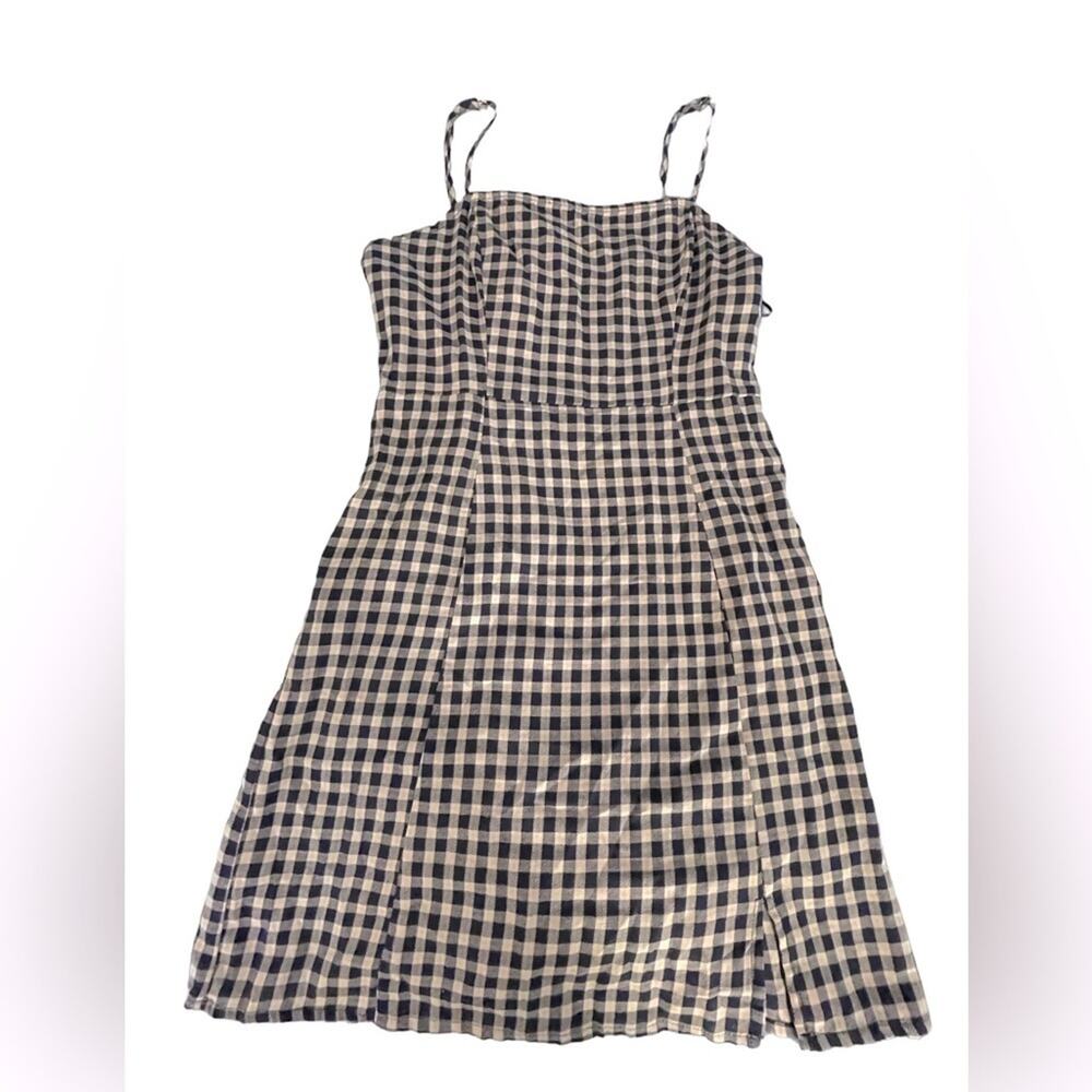 Ivy & Main Mini Dress Womens S Black Checkered Strappy Modern Sexy Stylish